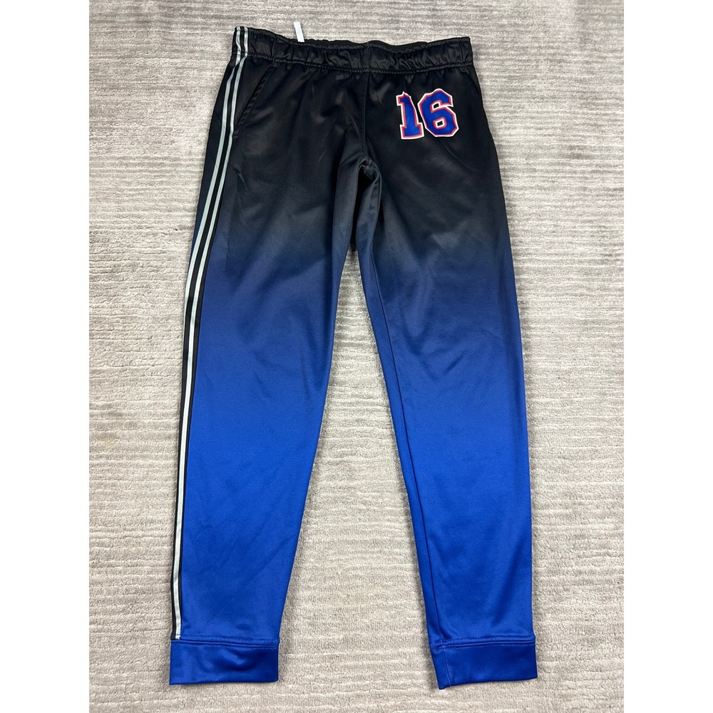 Champro Track Pants‎ Youth Med Black Blue Ombre Fade 16 Graphic Athletic Jogger